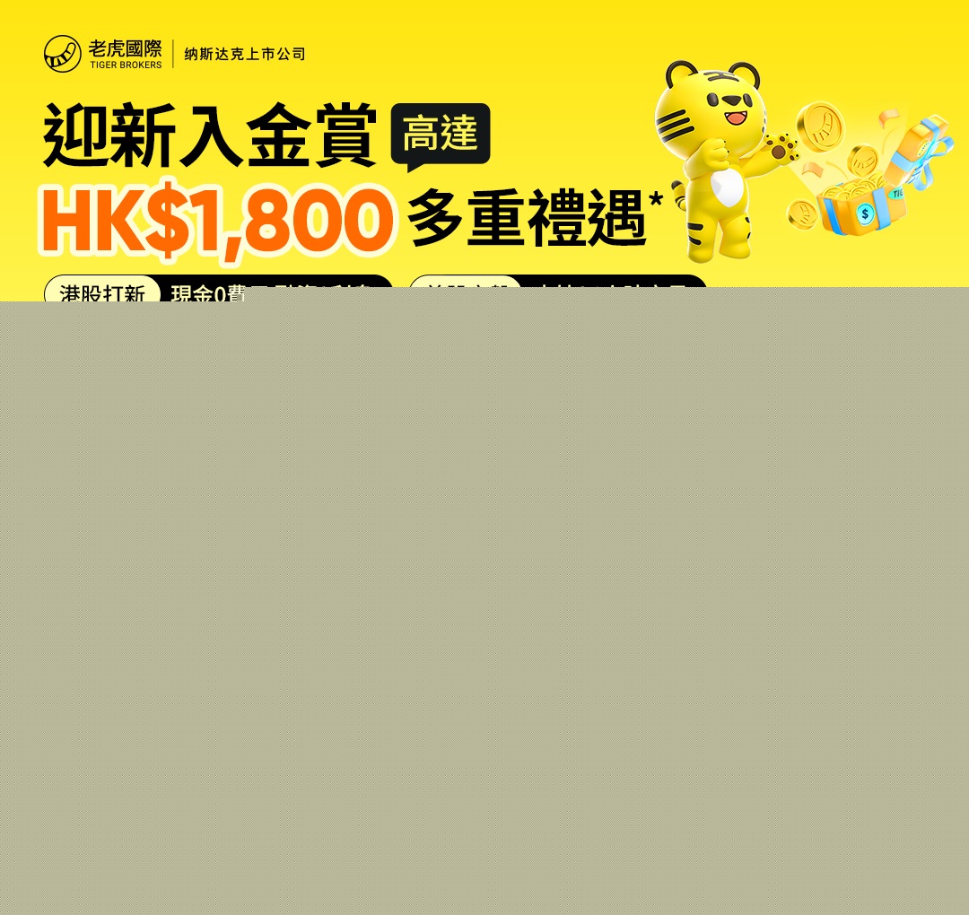 老虎证券2025年专属开户优惠：入金1万港币交易送1800港币